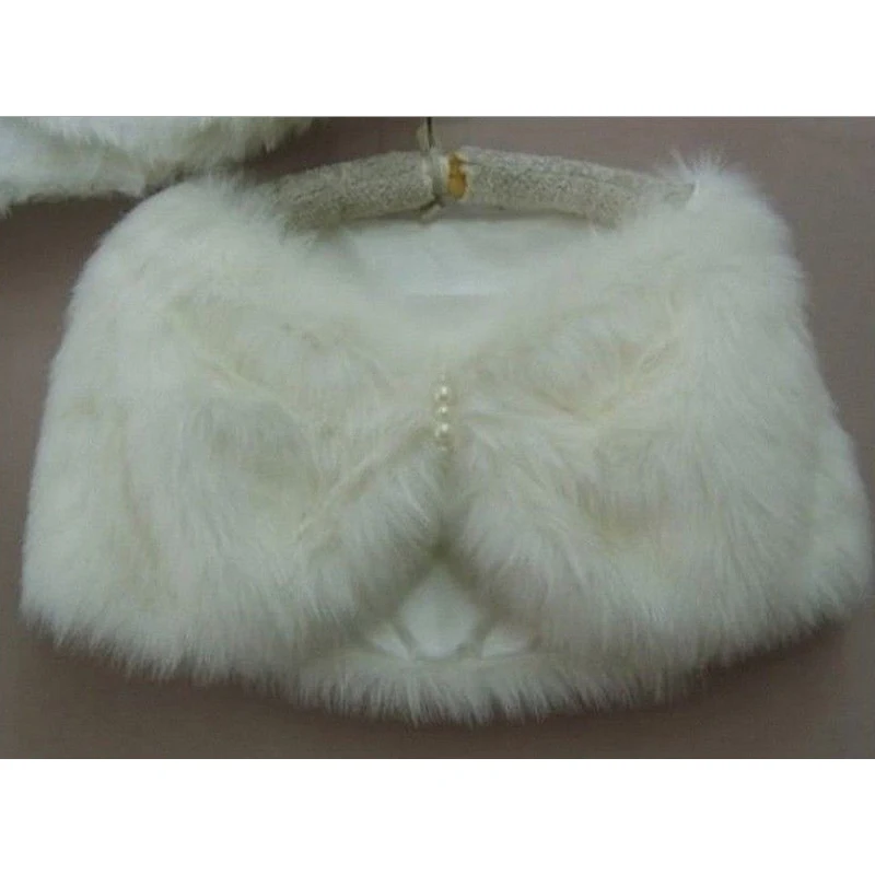 Bridal Wrap Jacket Shawl New Ivory Faux Fur Shrug Bridal Cape Bride Amice