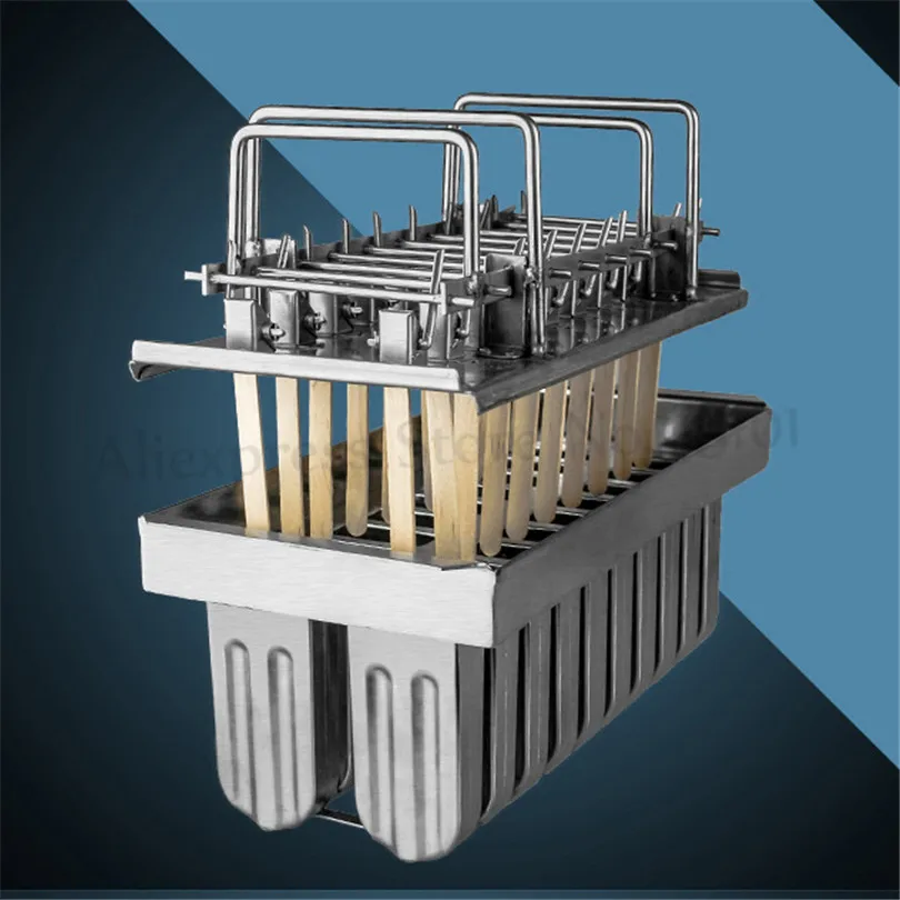 Нержавеющая сталь льда поп формы ледяное мороженое на палочке палочка держатель плесень 20 ячеек/партия 6 вариантов коммерческих DIY Инструменты