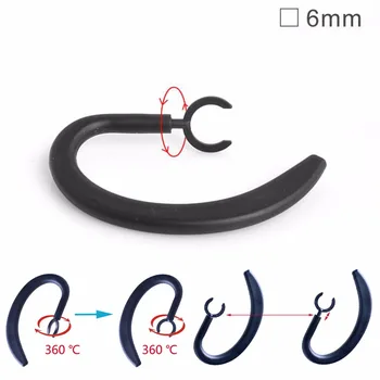 

1 Pair 6mm Rubber Earhook Earloop For Headphone Earphone Headset