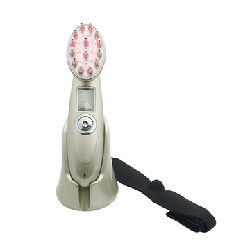 

Hair Loss Treatment RF EMS Red Photon Light Hair Care High Frequency Vibrating Head Scalp Massager Laser Comb Hair Growth Brush