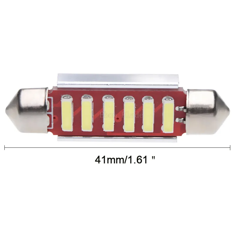 2 x �� ȭ��Ʈ Canbus 41mm 42mm 6 SMD �佺 �� SV8,5 C10W 264 7020 LED ���׸��� ���� ����, �ڵ��� ��ȣ�� ���� 12V DC
