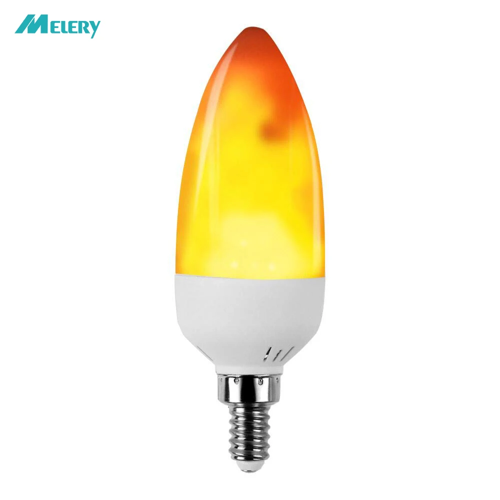 

E14 LED Flame Bulb Effect Light Bulb 150 Lumens 1300K True Fire Color Decorative Lamp for Christmas,Halloween,Festival,Party