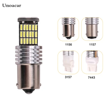 

4pcs Canbus Error Free 1080LM 1156 P21W BA15S 1157 4014 45SMD Decoder Lamp Car Turn Light With Resistor LED Lamp Turn Signals