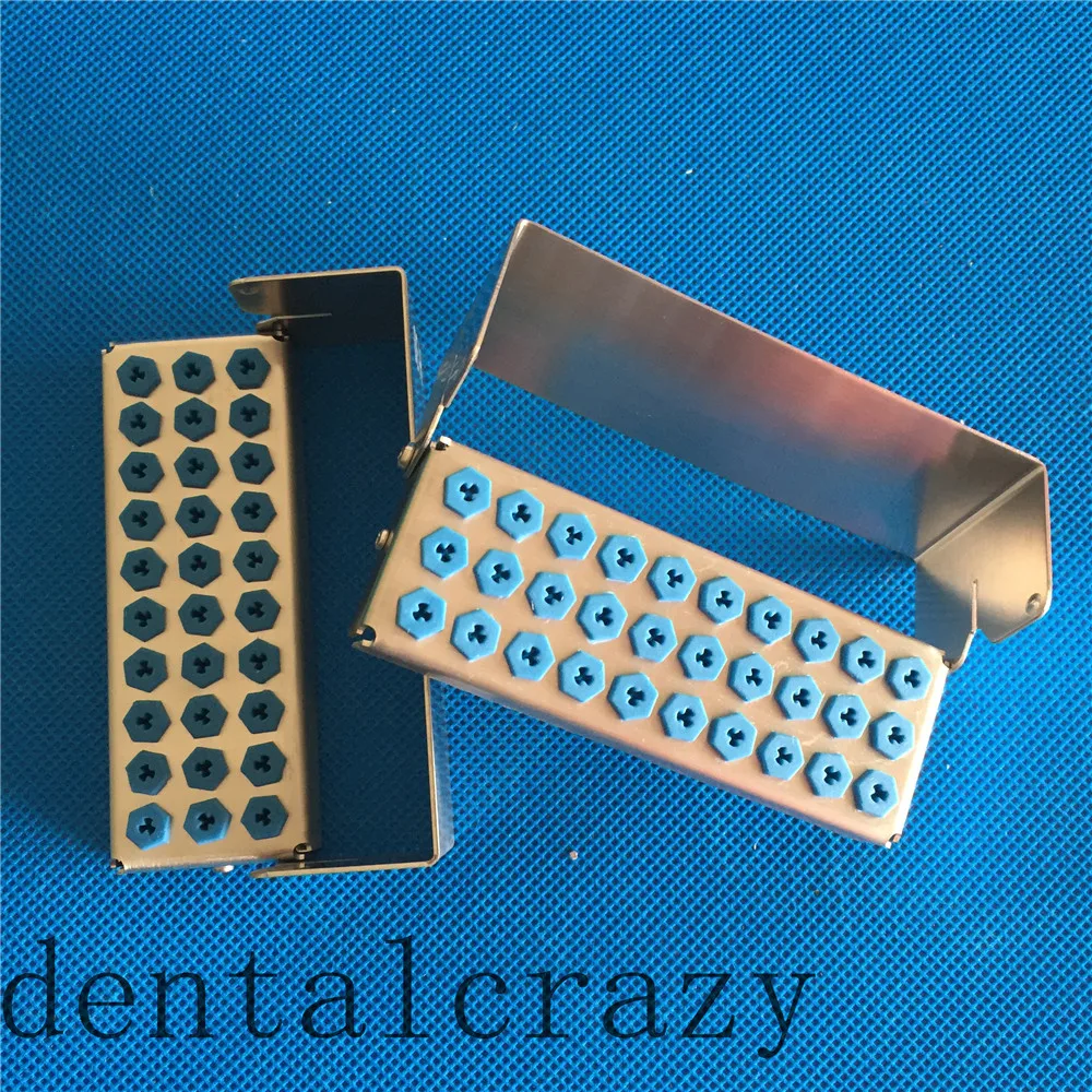 Best 2Pc Dental Implant Drills Organizer Holder Case HP RA FG Bur