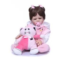 NPKCOLLECTION реалистичные 20 "полный силикона Reborn Baby Doll Touch реальная мода Детская день подарки игрушки детские куклы