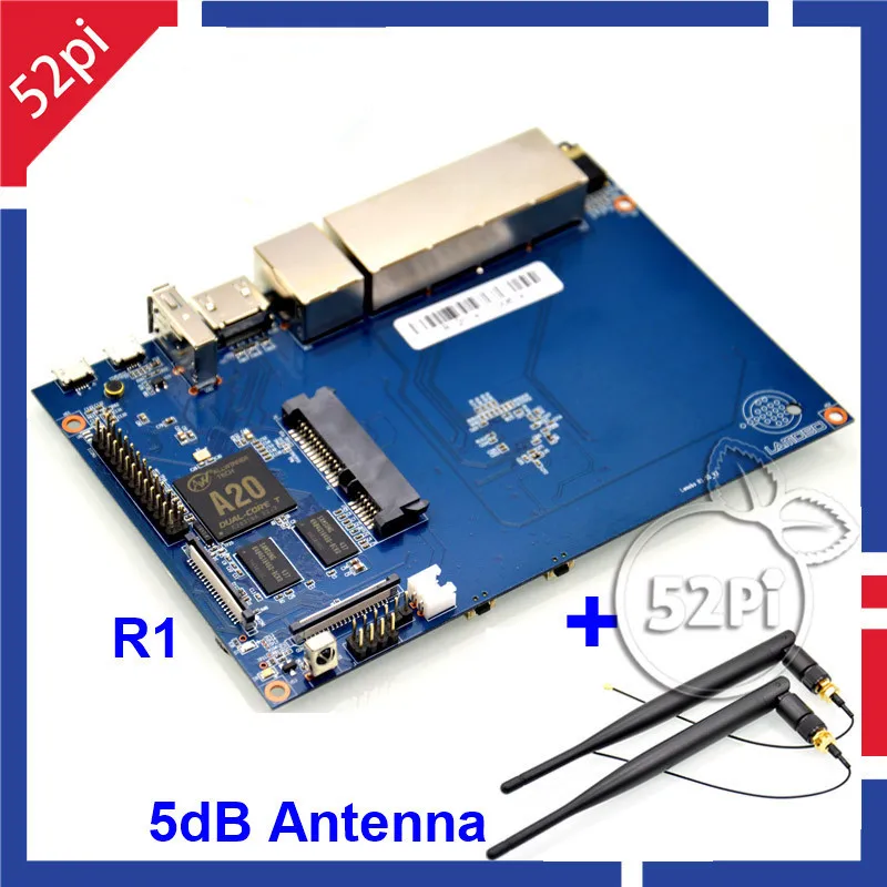 

Banana PI R1 + 2 Omni Directional 5dB BPI-R1 Antenna,Smart Wireless Router Opensource development board