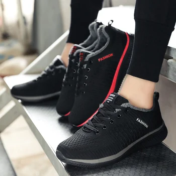 

Winter Men Casual Shoes Warm Outdoor Fashion Shoes Autumn Man Sneakers Footwear New Canvas Walking Shoes Flat Trend Zapatillas