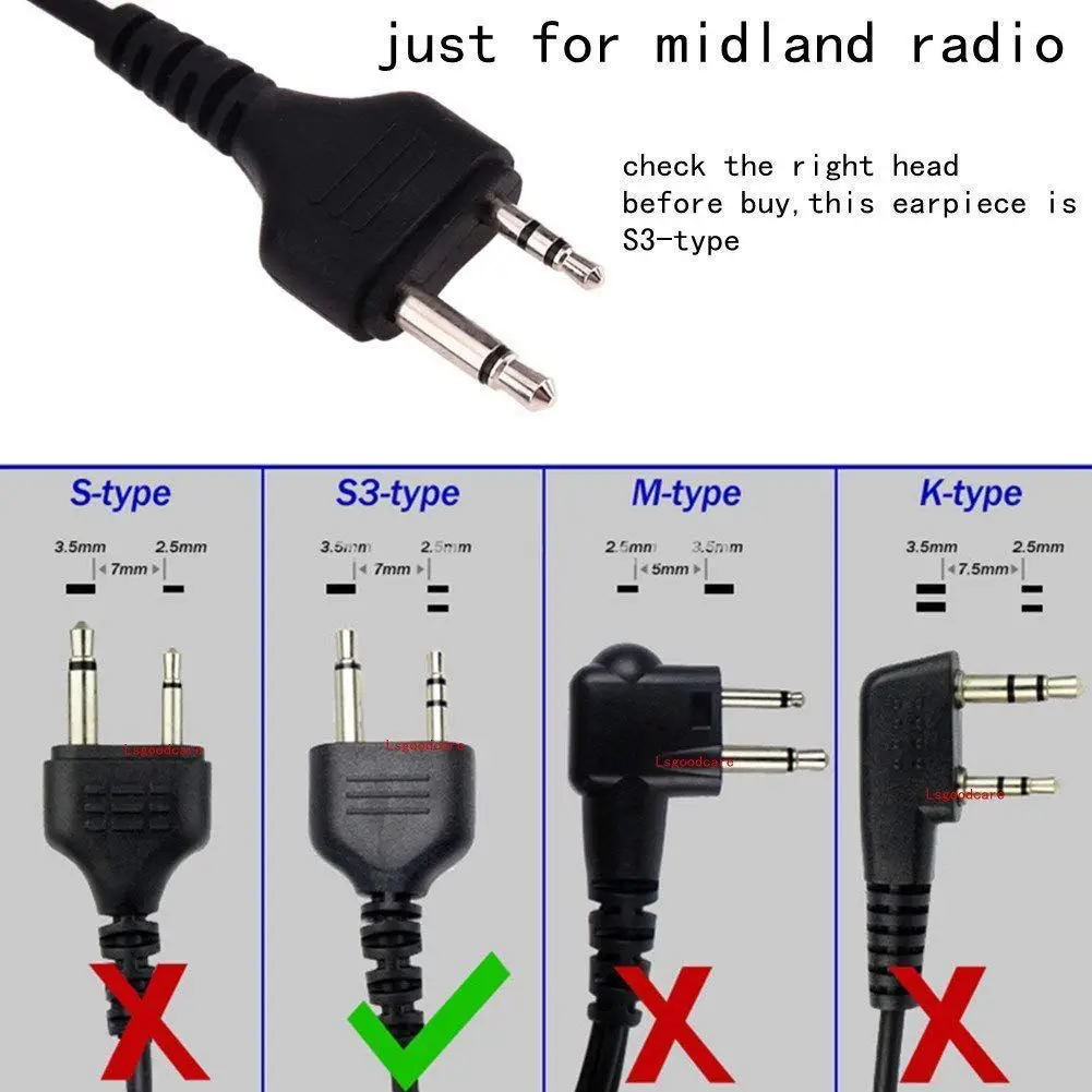 2 Pin G Форма ушной крючок гарнитура наушники PTT и микрофон Совместимость для Midland LXT560 LXT500 GXT1000 GXT1050 GXT500 2 Way R