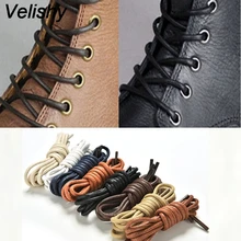 Бархатные шнурки, Водонепроницаемые кожаные шнурки, круглый тонкий трос, белые, черные, красные, синие, фиолетовые, коричневые шнурки