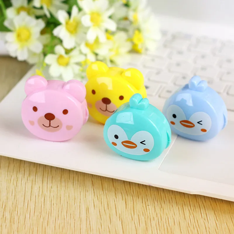 Coloffice 2PCS/Lot Creative Animals Hand Pencil Sharpener For Student Multicolor Kawaii Pencil Sharpener School Office Supplies