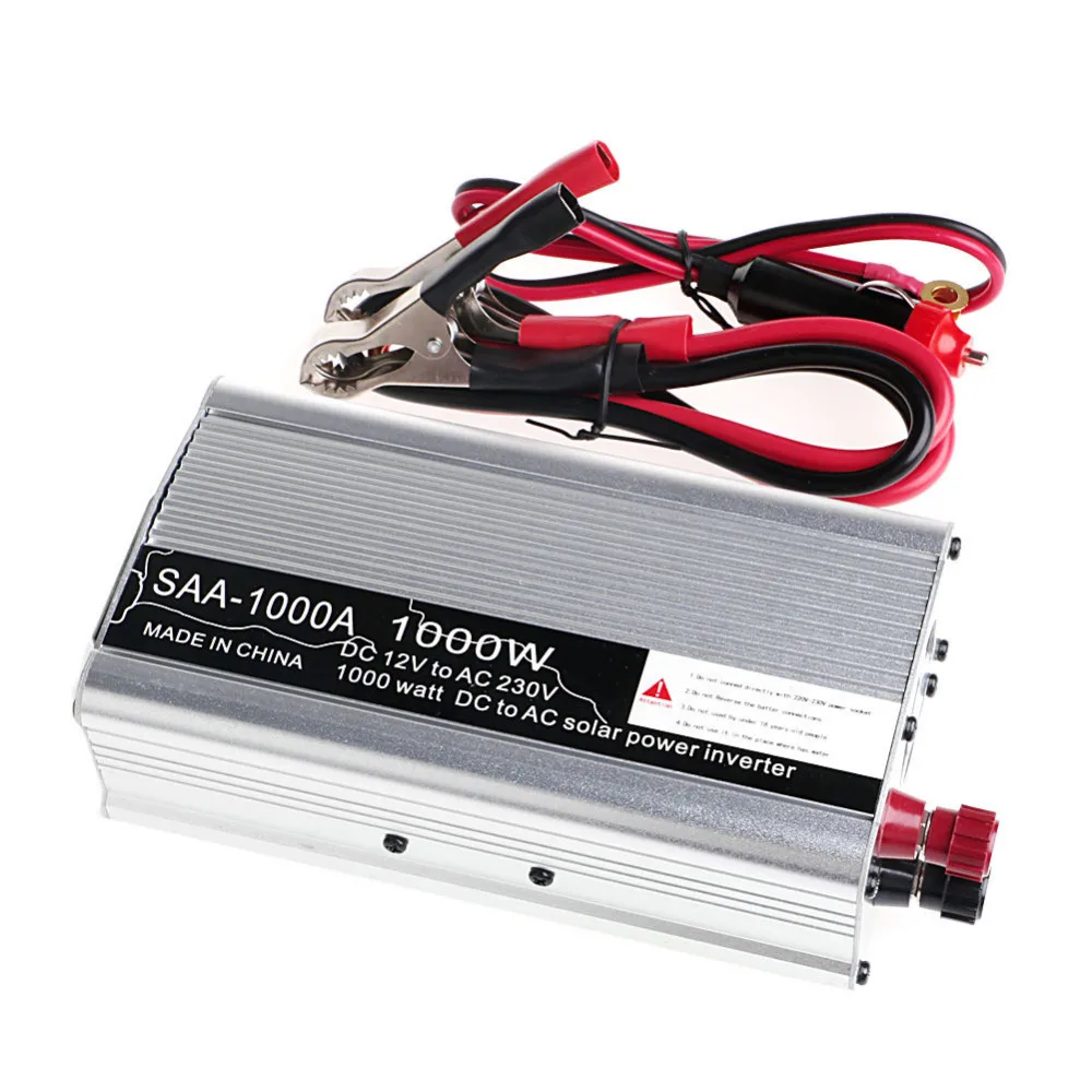 

Newest 1000W DC12V to AC 230V Solar Continuous Inverter Converter USB Output Stable Drop Ship