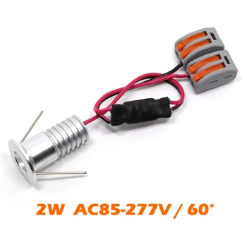 

12pcs/lot mini 2W AC110V/ 220V led spot lights display case jewelry showcase cabinet led lighting IP52 cut-out D15mm