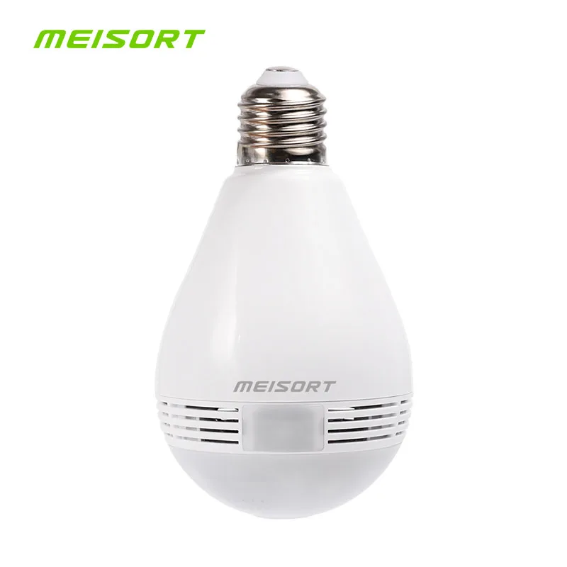 

Meisort VR13E 360 Degree Panoramic IP Camera Wifi IR Night Vision 960P Fisheye LED Bulb Light Wi-Fi Camera Security