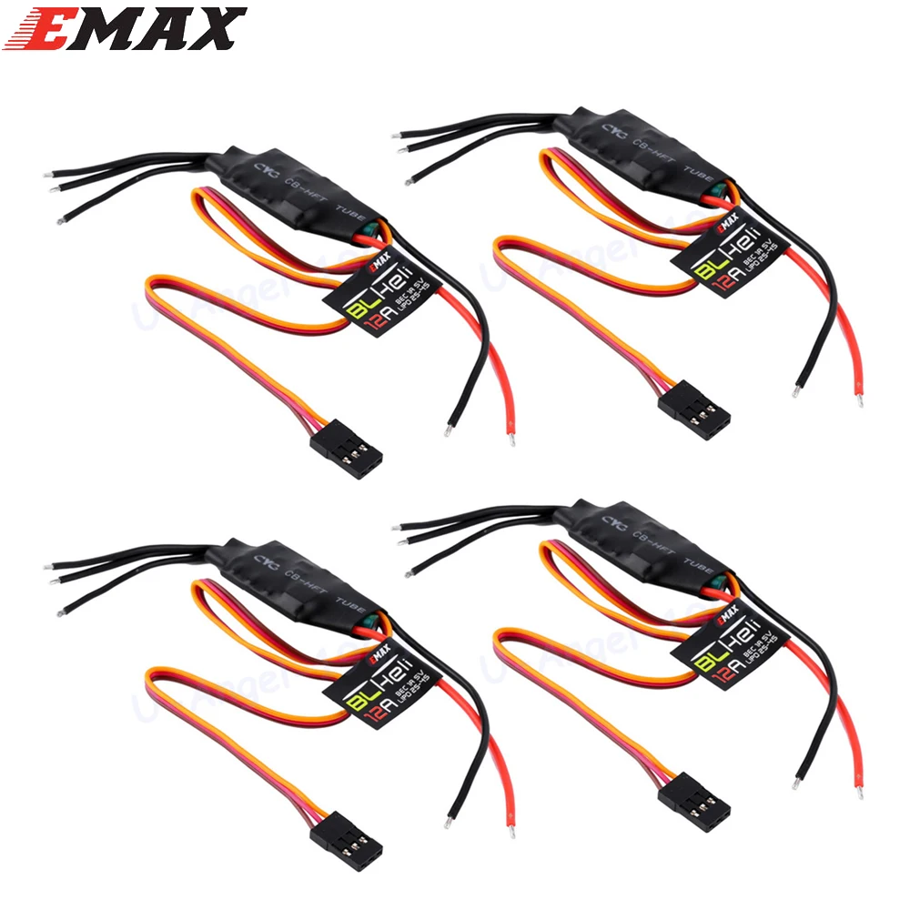 

4pcs/lot Emax BLHeli Series 12A ESC electronic Speed Controller with 1A 5V BEC for QAV 250 quadcopter FPV multicopter