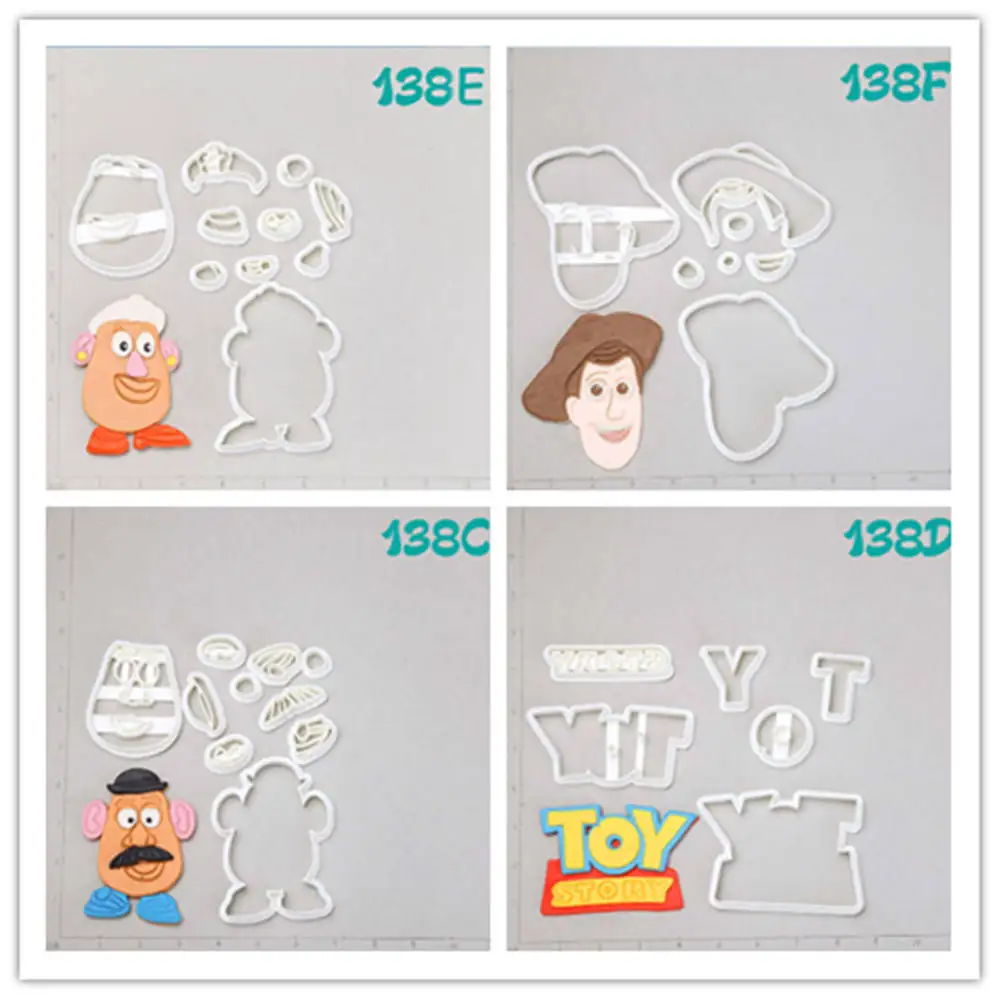 

Toy Story Cookie Cutter Potato Head Series Cookie Cutter Set Custom Made 3D Printed Fondant Cutter Cake Decoration Tools