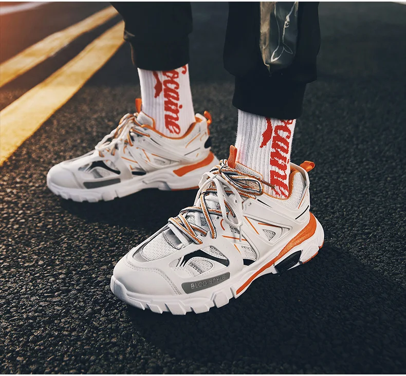 Mens Casual Shoes Chunky Sneaker Platform Trainers Sneakers Men Casual Shoes Mens High Shoes Men Sneakers Mesh Footwear 2019 New (9)