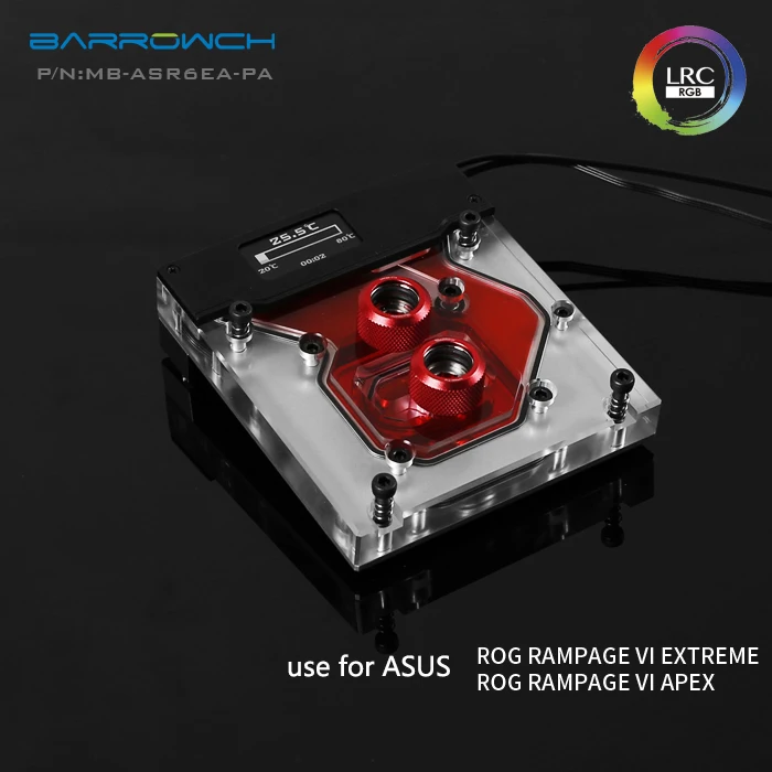 Моноблок BARROW для ASUS ROG R6E / R6A X299 материнская плата/RAMPAGE VI EXTREME/APEX никель радиатор RGB