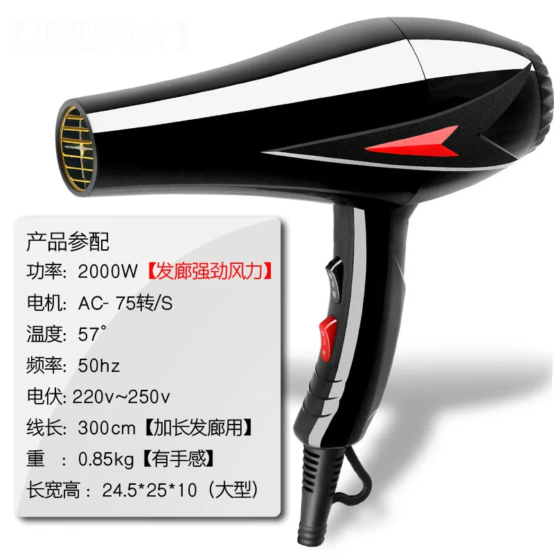 Hair Dryers barber shop electric dryer high-power household salon professional 2000W hot and cold air duct NEW Hair Dryers barber shop electric dryer high-power household salon professional 2000W hot and cold air duct NEW