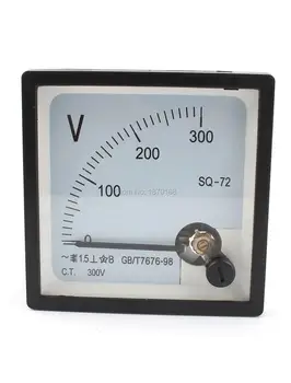 

SQ-72 300V Class 1.5 AC 0-300V Analog Square Voltmeter Panel Volt Meter