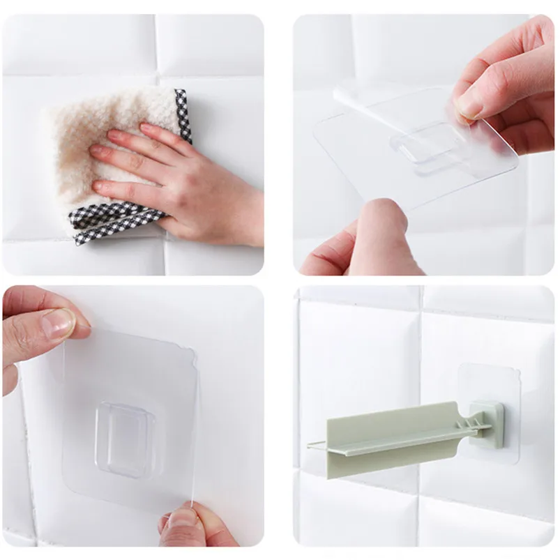 Punch-Free Plastic Paste Hanger Holder Wall Mount Hook Storage Rack Hooks Home Storage Organization 40FY279