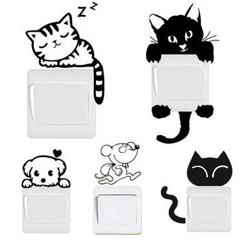 Black Cat & Dog Rat Mouse Switch Decals