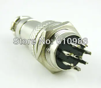 

(5pieces/lot) XLR plug Aviation 8Pin 16mm Ham Radio PCB Connectors