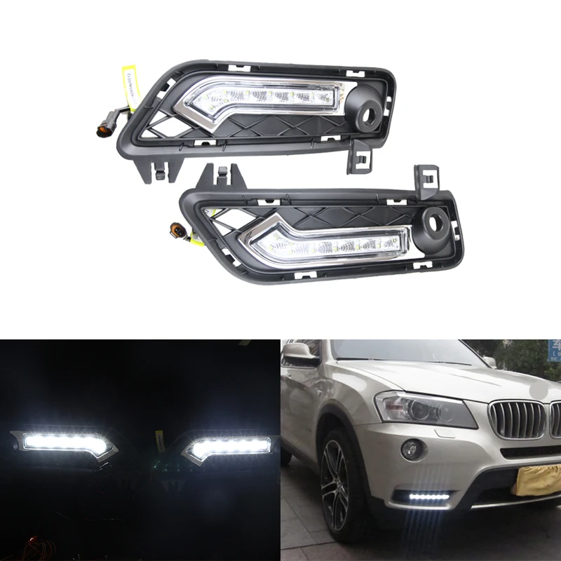 

CAR Specific LED DRL Driving Daytime Running Day Light Lamp For BMW X3 F25 2010-2014 front parking drl turn signal light