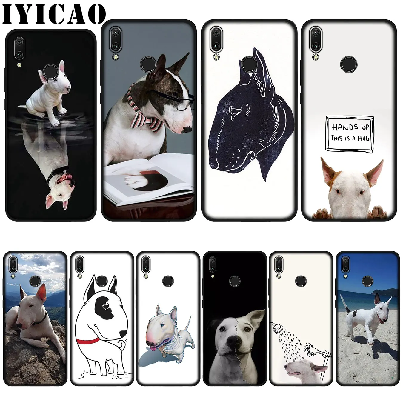 

IYICAO bullterrier bull terrier dog Novelty Fundas Silicone Soft Case for Huawei P20 Pro P10 P8 P9 Lite Mini 2017 P Smart 2019