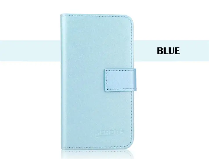 BLUE Для HOMTOM C8 деловой чехол для телефона кожаный защитный чехол с подставкой и отделением для карт - Цвет: BLUE