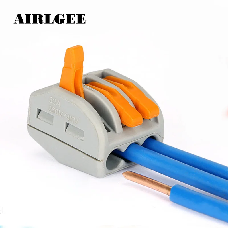 

15pcs PCT-213 214 215 Universal Compact Wire Connector Reusable Spring Lever Terminal Block Electric Crimp Terminals