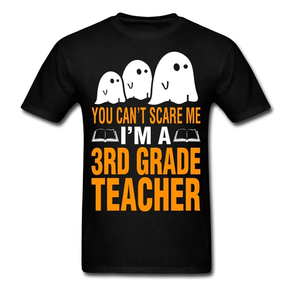 Cheap Funny T Shirts Men'S Short Sleeve 3Rd Grade Teacher Can'T Scare