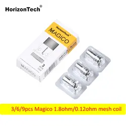 3 шт./лот HorizonTech Magico катушка 1.8ohm и 0.12ohm сетка катушка подходит для Magico Nic резервуар для соли VS Falcon King катушки