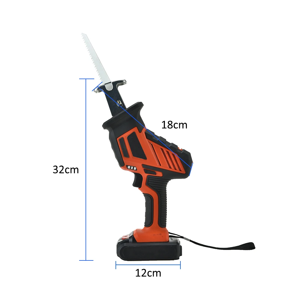 Портативная сабельная пила, мощная пила для резки древесины, электрическая пила по дереву/металлу с острым лезвием, деревообрабатывающий резак, перезаряжаемый
