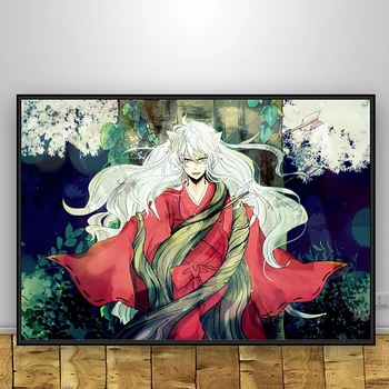 

Wall Artwork Canvas Hd Prints Picture 1 Pieces Inuyasha Animation Painting Home Decoration Modular Poster For Living Room Framed