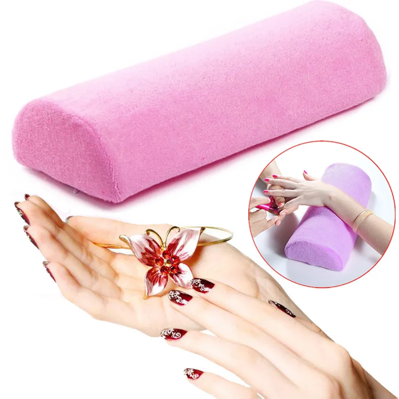 

1PC Salon Hand Pillow Soft Hand Cushion Rest Pillow Manicure Care Nail Art Tools Design Column Semicircular Nail Art Tools