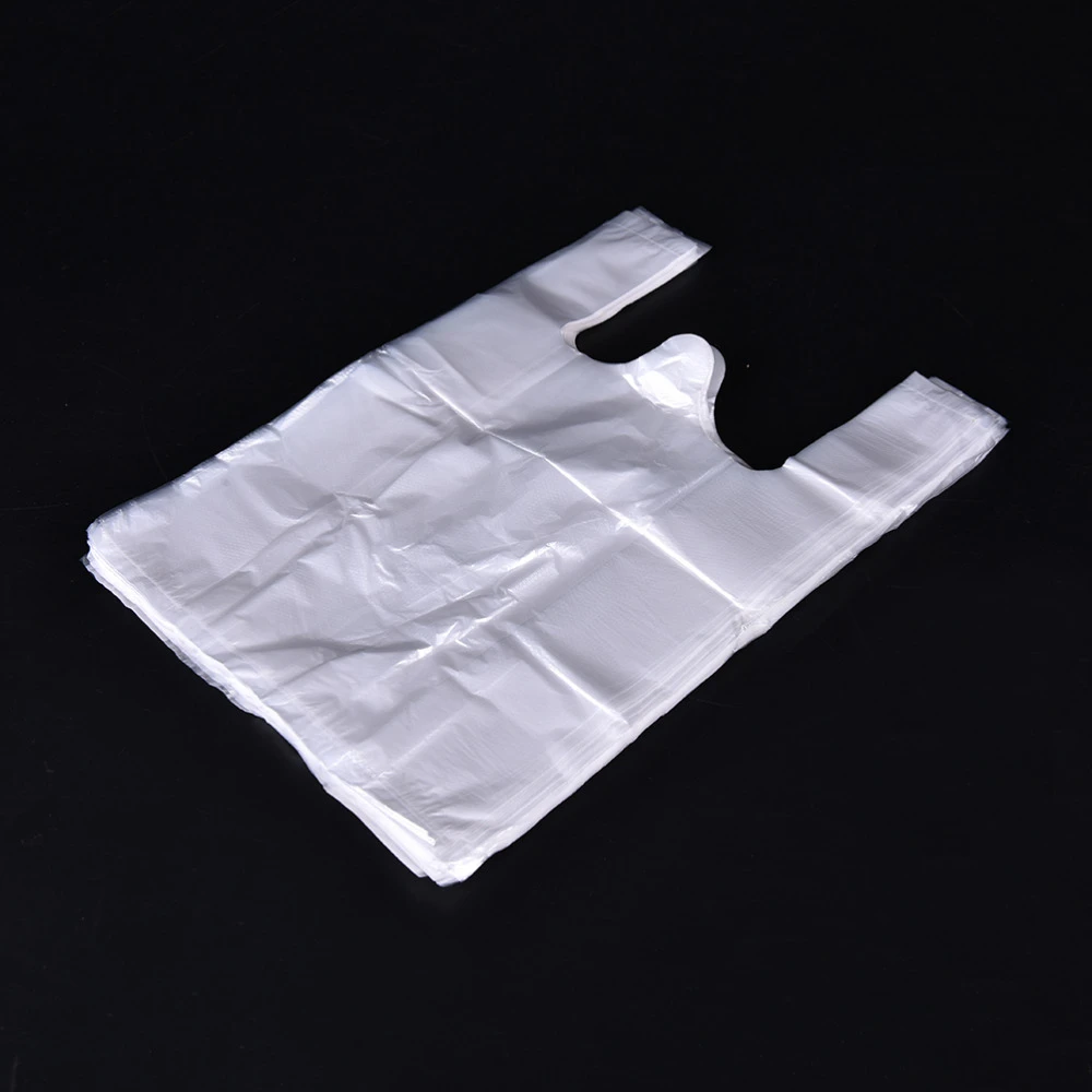 100Pcs White Handles Packaging Plastic Retail Shopping Supermarket Grocery Bags 100Pcs White Handles Packaging Plastic Retail Shopping Supermarket Grocery Bags