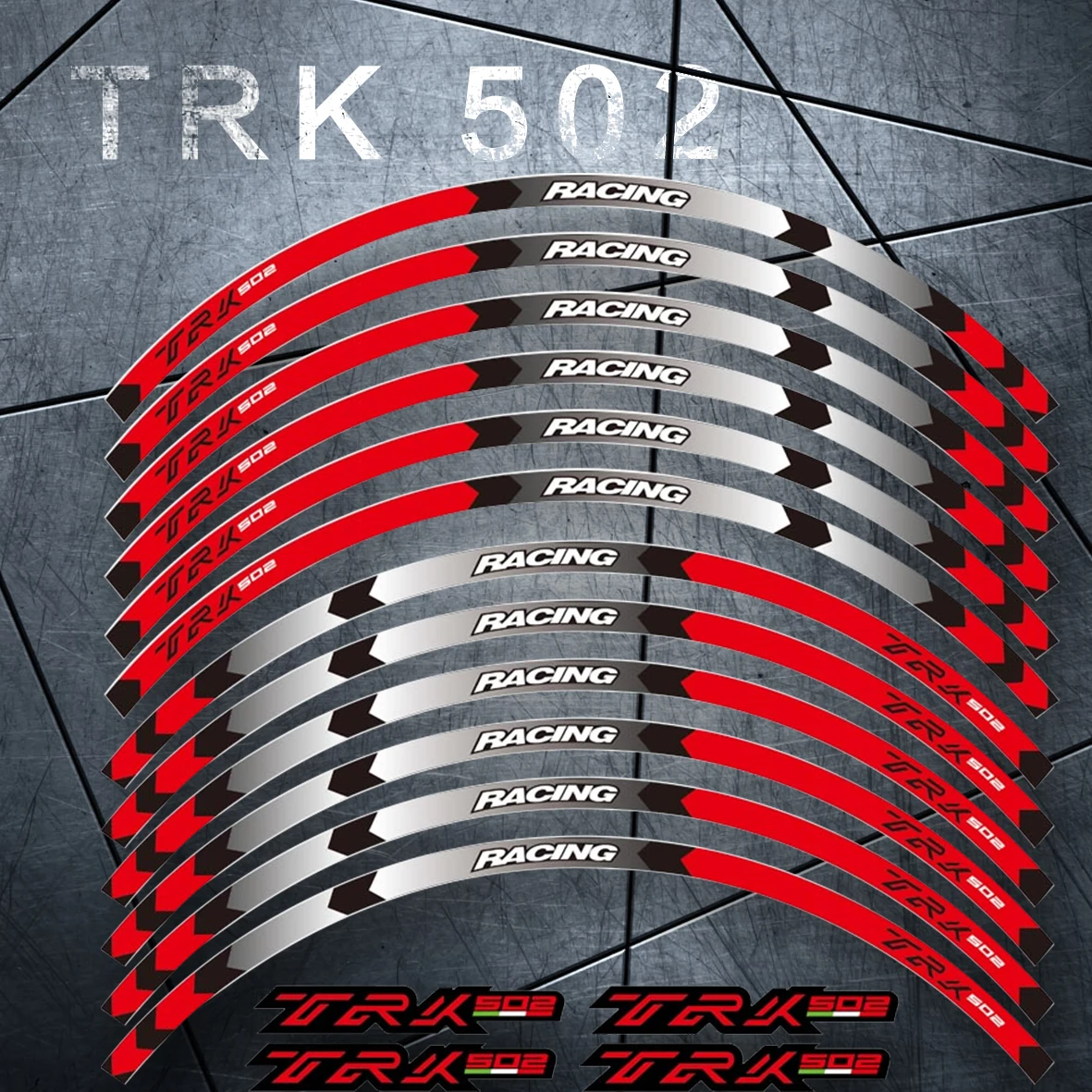 

New Motorcycle front&Rear Edge Outer Rim Sticker Wheel Decals Reflective waterproof stickers For Benelli TRK 502