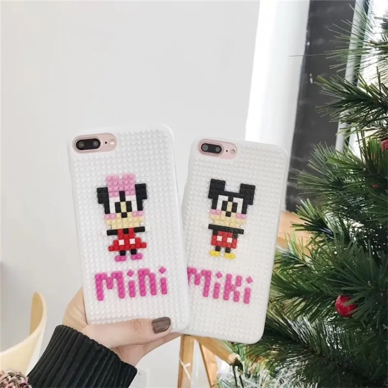 Роскошный чехол с единорогом для пары сделай сам iPhone 11 Pro 7 X 8 6P 3D строительными
