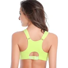 Women Push Up Sport Bra Running Gym Yoga Fitness Stretch Seamless Tops Tank Front Zipper