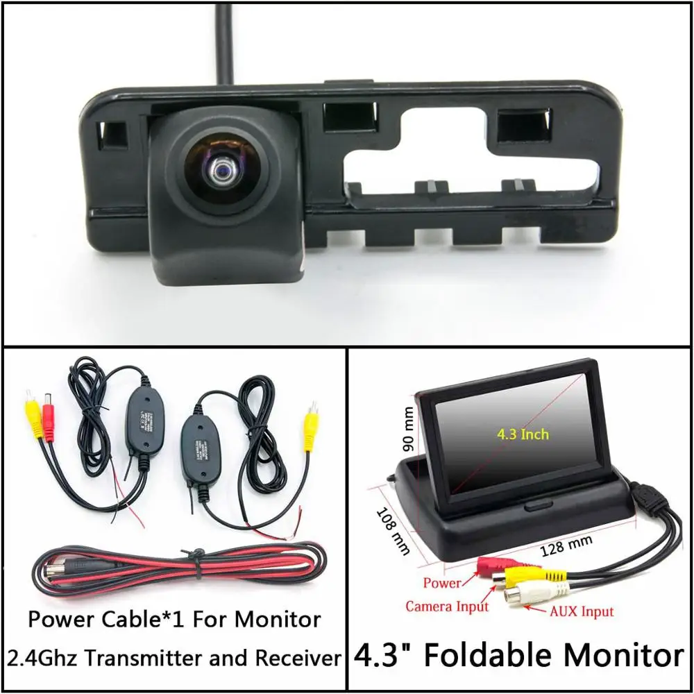 C Wireless 4.3inch F 175 градусов HD камера заднего вида для Honda Civic 2005 2006 2007 2008 2009 2010 2011 парковочный монитор ночного видения - Название цвета: C Wireless 4.3inch F