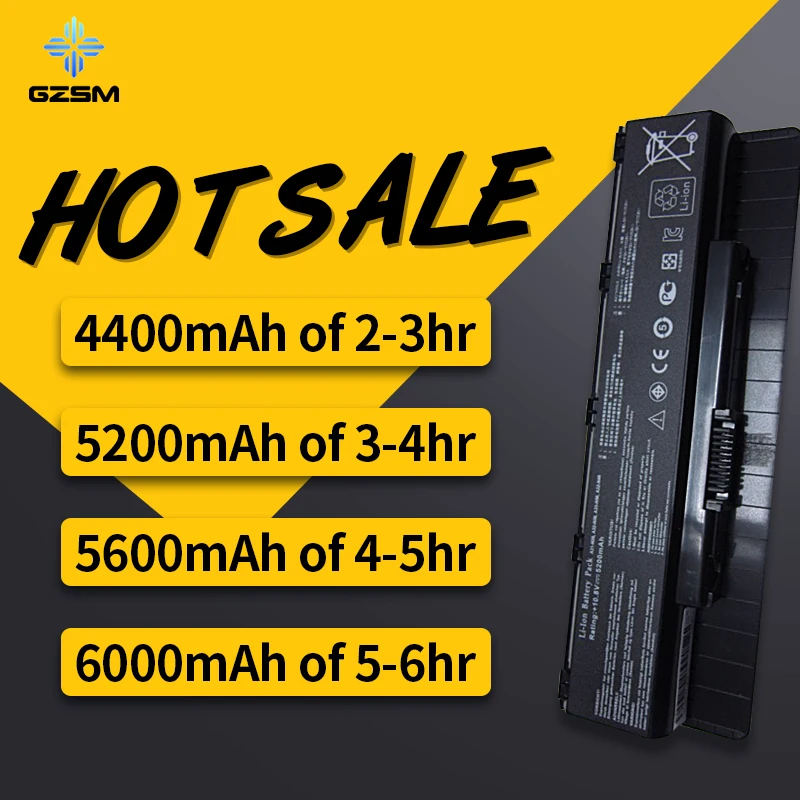 HSW 5200 мАч аккумулятор для ноутбука Asus N46 N46V N46VJ N46VM N46VZ N56 N56D N56V N56VJ N76 N76V A31-N56 A32-N56 bateria |