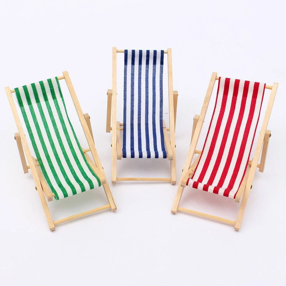 1 12 Scale Foldable Wooden Deckchair Lounge Beach Chair For Lovely Miniature For Barbie Dolls House Color In Green Pink Blue Chair Cell Phone Holder Chairs Commercialchairs For Back Support Aliexpress