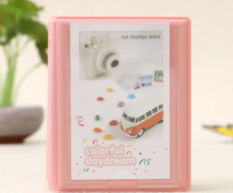 Colooffice 28 карманов Fujifilm Instax Mini 8 пленок Instax Mini 70 25 50s 90 визитных карточек с моментом фотоальбом 1 штука - Цвет: Light pink