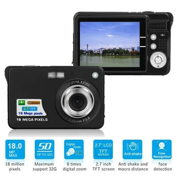 

Portable Mini Camera 2.7" 18MP 720P HD Digital Camera 8X Zoom LCD Screen Video Camcorder Anti-Shake Video Camera For Kids Gift