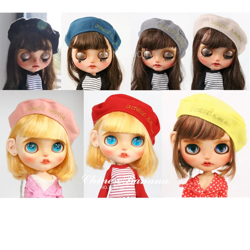 

1PCS Candy Color Berets for Blyth Doll Hat Accessories