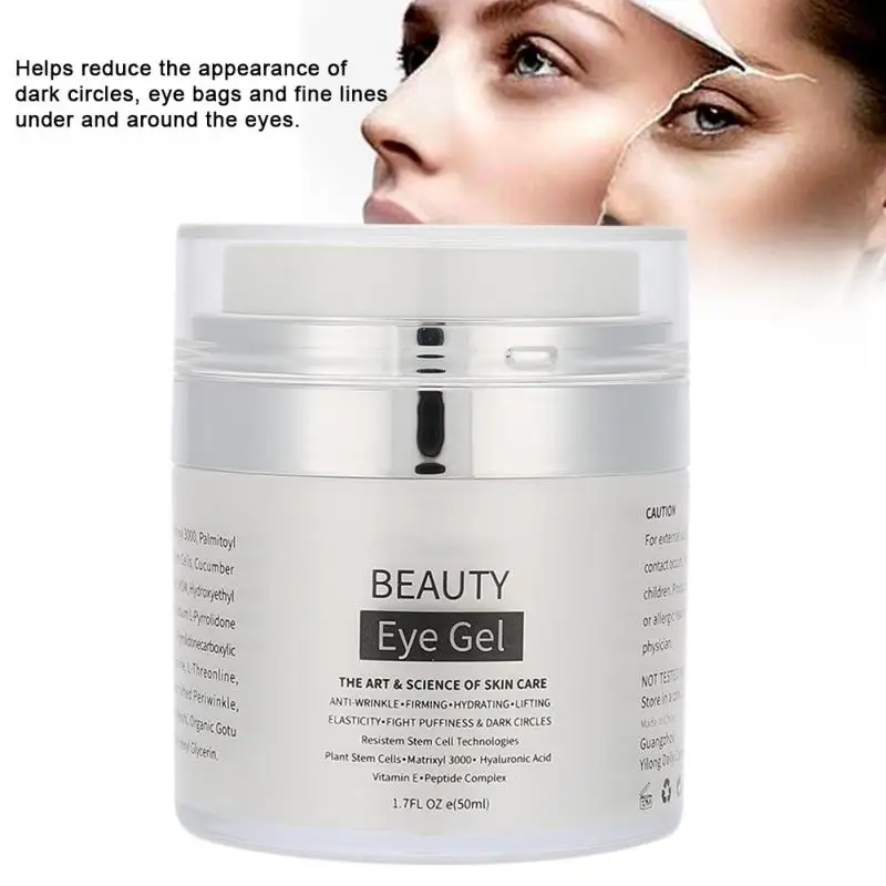 50ml Eye Gel Vitamin A Hyaluronic Acid Vitamin E Cream for Dark Circles Wrinkles Removal Eye