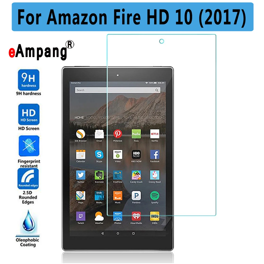 Прозрачное закаленное стекло для Amazon Fire HD 10 Защита экрана для Amazon Fire HD 8 чехол для Amazon Fire 7