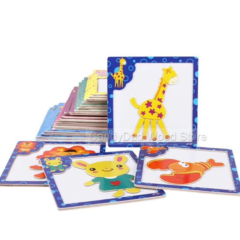 Rompecabezas de madera magnética Juguetes para niños educativos de madera Juguetes animales de dibujos animados Rompecabezas Mesa niños Juegos Juguetes Educativos Rompecabezas de madera magnética Juguetes para niños educativos de madera Juguetes animales de dibujos animados Rompecabezas Mesa niños Juegos Juguetes Educativos