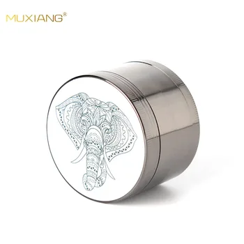 

MUXIANG Hot Sale Elephant Pattern Zinc Alloy Herbal Herb Tobacco Grinder Spice Grinders Smoking Pipe Accessories CF0061