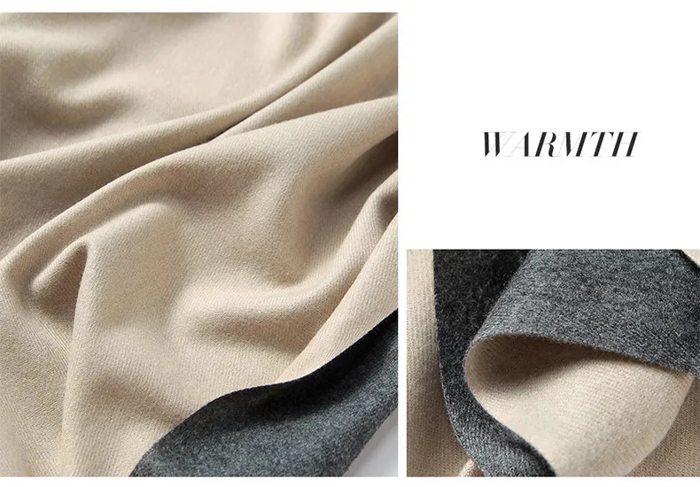 1 (7)Winter Scarf Women Men Luxury 2018 Double sided splice Tartan Cashmere Winter Warm Square Plaid Wool Shawl In Women Scarves